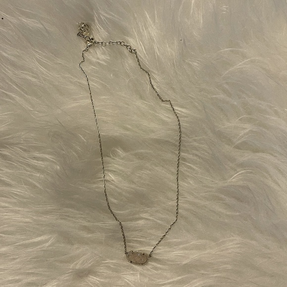 Elisa Gold Pendant Necklace in Iridescent Drusy - Picture 2 of 5